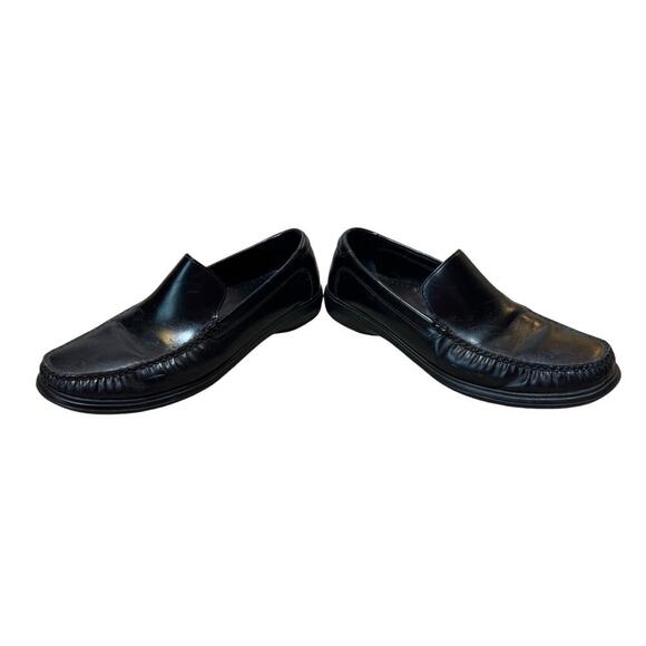 COLE HAAN Black leather loafers/Shoes,  size Men's 10.5 - Picture 3 of 12